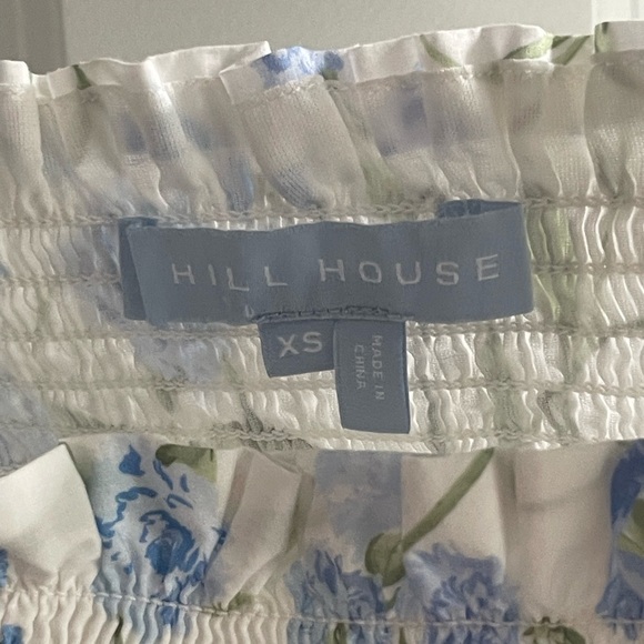 HILL HOUSE HOME Paz Cotton Poplin Floral Peony Bouquet Print Nap Top Blue Green - Picture 6 of 7